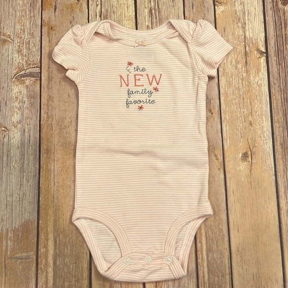 Carters 6 month pastel pink and blue bundle. 3 onesies, 1 hoodie, 1 pant. - Picture 2 of 8